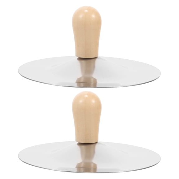 WHAMVOX 2Pcs Kids Cymbals Silver Mini Finger Cymbals for Children Musical