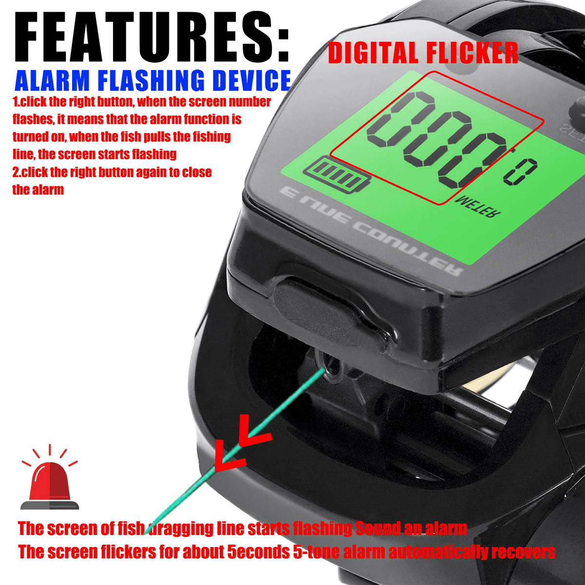 Electronic Baitcasting Fishing Reel LED Screen High Speed 7.2:1 10Kg Saltwater Waterproof Cast Drum Wheel Casting-Right