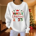 thumbnail image 2 of Lorytime Fall Sweatshirts for Women Christmas Letters Print Shirt Crew Neck Long Sleeve Pullover Loose Tops, 2 of 4