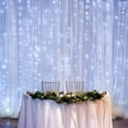 thumbnail image 2 of 3 * 3 m 300 luces Ocho funciones Control remoto Alambre de cobre Luz de cortina Luz-USB Luz blanca Vhermosa, 2 of 6