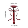 thumbnail image 6 of Christmas Candle Holder, Iron Oversized Ribbon Knot Candle Display for Dining Table Mantel and Entryway, Red, 7.48 X 7.48 X 9.05 in, 6 of 6
