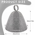 thumbnail image 2 of Sombrero para sauna JaGely de lana Vaporarium, 2 piezas, gris, 2 of 7