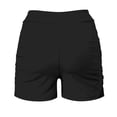 thumbnail image 6 of DHFJKG Summer Swim Shorts For Women Solid Color Ruched High Waist Tummy Control Swimwear Bottoms Comfortable Water Sports Stylish Beachwear, 6 of 7