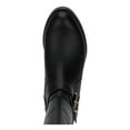 thumbnail image 3 of KENNETH COLE Womens Black Thermoplastic Sole Gold Heel Accent Buckle Accent Wind Almond Toe Zip-Up Riding Boot 8.5 M, 3 of 4