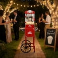 thumbnail image 5 of Popcorn Machine with Cart, 10 Oz Popcorn Maker with Stainless-Steel Kettle Makes up to 40 cups, Vintage Popcorn Popper Movie Theater Style, Red, 5 of 8