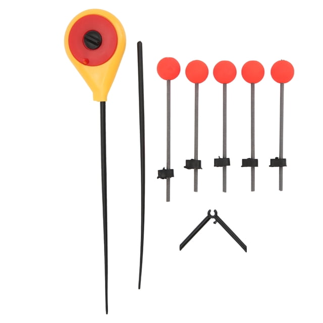 <p>Yellow Mini Ice Fishing Rod, Wear Waterproof High Strength Lightweight Durable Winter Fishing Rod With Red Ball For Rivers</p>