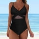 thumbnail image 2 of MKLEKYY Trajes De Baño Completo Mujer Women Mesh 1 Piece Swimwear Push Up Padded Bikini Swimsuit Training Athletic Swimwear Sport Shirred Tank Swimwear Vintage Bathing Suits, 2 of 5