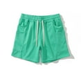 thumbnail image 7 of YLSDY Mens Drawstring Sweat Shorts Cotton Workout Gym Jogger Lounge Shorts with Pockets Summer Fashion Solid Loose Casual Sport Shorts Mint Green 10, 7 of 7