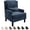 Blue, variant on Mid-Century Modern Wingback Accent Chair, Chenille Upholstered Armchair with High Back, Soft Pillow, and Sturdy Wood Legs, Comfy Single Lounge Chair for Living Room, Bedroom, Nursery, or Study