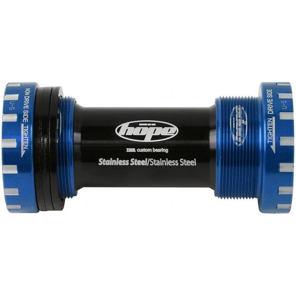 Hope BSA Threaded Bottom Bracket - 68/73mm, For 24mm Spindle, Stainless, Blue