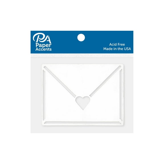 Chip Shape 6pc Heart Envelope White