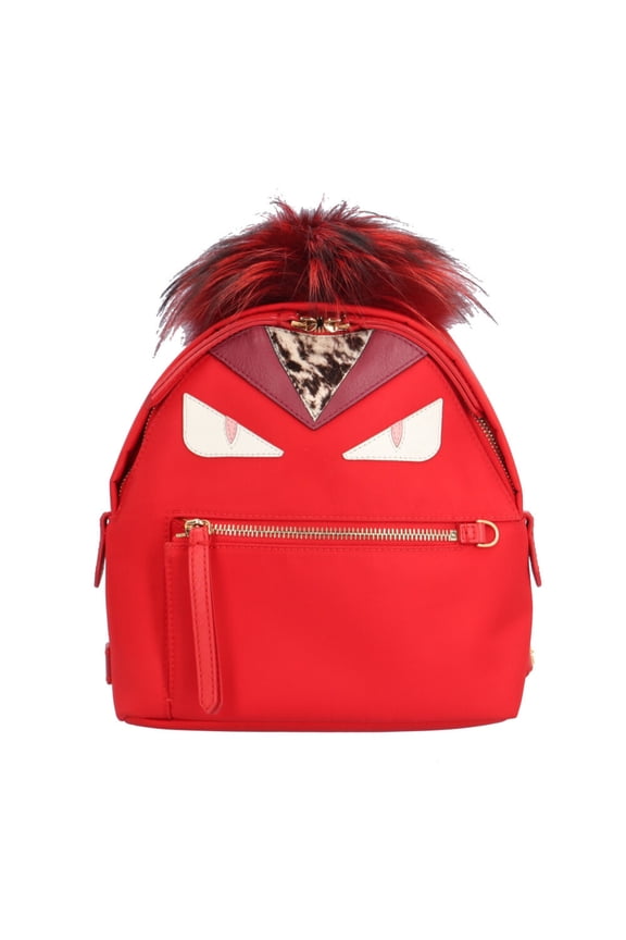 Pre-Owned Fendi Monster Mini Backpack, Bag Bugs, Backpack/Daypack, Nylon 8BZ038-5R5,... (Good)