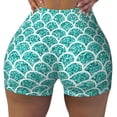 thumbnail image 2 of Lsque Aquamarine Glitter1 Pattern High Waisted Biker Shorts for Women-Tummy Control Fitness Athletic Workout Running Yoga Gym Shorts,Moisture-Wicking-XX-Large, 2 of 9