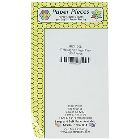 Paper Pieces - Hexagon 1 inch 600pcs