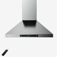 thumbnail image 1 of HisoHu 30 Inch Wall Mount Range Hood with Ducted/Ductless Convertible Duct in Stainless Steel, 1 of 3