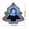 thumbnail image 3 of Metal Hanging Christmas Tree Wind Spinner - Festive Design with Illuminated Tree & Colorful Fireworks for Garden Decor, 3 of 7