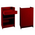 thumbnail image 2 of Well Top Melamine Wood Cash Register Stand with Drawer, Walnut, 2 of 3