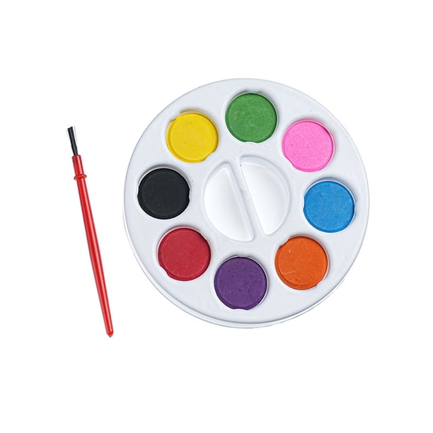 Bandeja de pigmentos en miniatura de 8 colores para oficina y papelería, para acuarela, pigmento para estudiantes, blíster de plástico, para pintar, bandeja de colores en miniatura.