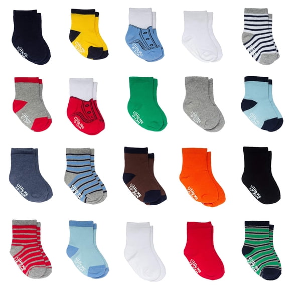 Calcetines para bebé Little Me, colores surtidos, 0-12/12-24 meses (20)