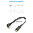 thumbnail image 5 of Urwoow Cable De Extensión Hdmi Macho A Macho Plano Y Delgado De Alta Velocidad Cable Convertidor Adaptador De Ángulo Recto De 270 Grados (1 Pie), 5 of 5