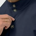 thumbnail image 7 of Maoxin Mens Jackets Men's British Solid Color Plus 350g Corduroy Long Sleeved Fashionable Jacket Workwear Stand Up Collar Jacket Jacket Navy 3XL, 7 of 7
