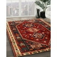 thumbnail image 3 of Ahgly Company Machine Washable Indoor Square Traditional Tomato Red Area Rugs, 5' Square, 3 of 7