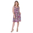 thumbnail image 2 of Womens Paisley Print Pleated Dress, 2 of 5