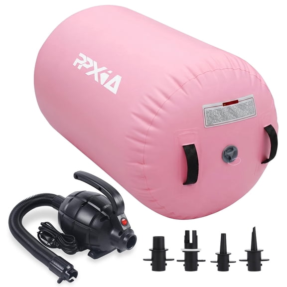 Air Roller Gymnastics Barrel For Tumbling, Inflatable Air Barrel For Back Handspring Training, Gymnastic Equipment With Pump For Yoga Training Cheerleading Home Use