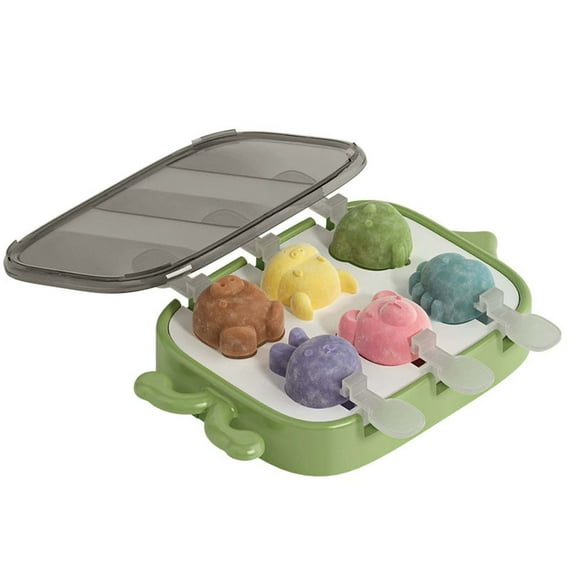 Tunhigl Fruit-Shaped Ice Cream Molds | Reusable Popsicle Molds | Food-Grade DIY Ice Cube Trays for Cocktails, Drinks & Summer Treats Green