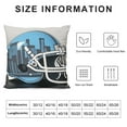 thumbnail image 5 of JEUXUS  Football Style Throw Pillow Covers,Detroit Pillow Case Decoration for Home Sofa Couch, 5 of 5