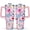 Pink-3, variant on 40oz Tumbler with Handle & Straw, Stainless Steel Insulated Cup, Leak Proof Travel Mug, Keeps Drinks Hot/Cold, Nurse Coffee Cup, Gifts for Women Men