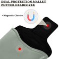 thumbnail image 3 of Haosy Spearmint Golf Mallet Putter Cover Strong Magnetic Leather Golf Club Headcover Closure, 3 of 7