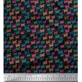 thumbnail image 1 of Soimoi Black Heavy Satin Fabric Dot & Butterfly Printed Craft Fabric by the Yard 54 Inch Wide, 1 of 3