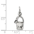 thumbnail image 2 of White Sterling Silver Charm Pendant 14 mm 7 Antiqued Sand Bucket And Shovel, 2 of 3