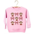 thumbnail image 4 of Christmas Cows and Plaid Holiday Bows Sweatshirt for Women Teens and Girls Pink Sweatshirt 5-6, 4 of 5