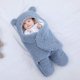 thumbnail image 2 of Manta envolvente azul - Felpa ultrasuave esencial para bebés de 0 a 6 meses - Envoltorio envolvente gris - Registro ideal para recién nacidos y acceso para niños pequeños, 2 of 5