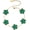 Green, variant on 18K Gold Plated Clover Bracelet Dupes Bracelet Set for Women Flower Leaf Lucky Clover Bracelets Trendy Jewelry Birthday Gifts for Women/MoM/Friends