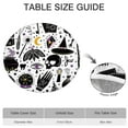 thumbnail image 6 of Black Halloween Witchcraft Elements Round Fitted Tablecloth with Elastic Edge,Dining Table Cover Waterproof,Outdoor Round Tablecloth for Camping,Dining,Indoor and Outdoor, 6 of 7