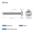 thumbnail image 2 of Uxcell M8x50mm 304 Stainless Steel Flanged Button Head Socket Cap Screws 20 Pack, 2 of 5