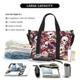 thumbnail image 4 of Travel Duffle Bag Skull record artist Travel Tote Bags Carry on Luggage Waterproof Weekender Bags with Top Handle Adjustable Shoulde Strap for Travel Gym, 4 of 5