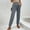 Gray pants for women, variant on Usmixi on Sale Pants for Women Womens Jogger Pants Breathable Comfort French Terry Workout Sports Long Pants Casual Solid High Waist Pleated Pocket Cropped Harem Trousers