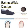 thumbnail image 3 of Mens Canvas Loafers Lightweight Breathable Walking Shoes Comfortable Non-slip Driving Shoes Retro Casual Fashion Black 8.5 UK, 3 of 7