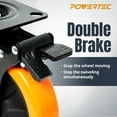 thumbnail image 4 of POWERTEC 6 Inch Swivel Caster Wheels Set of 4 with Dual Locking Brake - 1390 lbs Loads Heavy Duty Industrial Grade - Ideal for Heavy Equipment, Automotive Workshop, Cart, Dolly and Workbench (17216N), 4 of 7