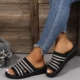 thumbnail image 4 of Novedad de verano, sandalias y zapatillas planas para exteriores, zapatos de mujer de Color sólido, zapatos de playa con punta redonda Wmkox8yii ytu9073, 4 of 9