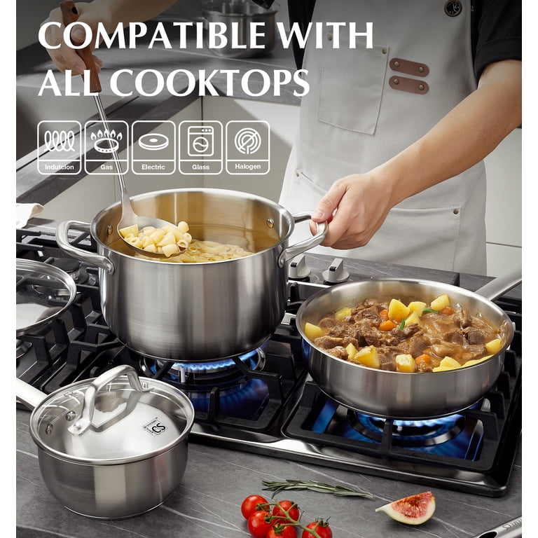 CS Kochsysteme 047254 Cutlery Stainless Steel 30-Piece Silver 38.1 x 28.2 x 4.2 cm