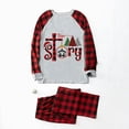 thumbnail image 3 of Pijamas familiares a juego de Navidad, True Jesus Story, conjunto de pijamas grises, 3 of 3