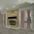 thumbnail image 3 of Achim Buffalo Check Indoor Polyester/Cotton Light Filtering Checkered Door Curtain Panel, Burgundy, 25-in W x 72-in L, 3 of 8
