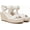 Warm White, variant on Womens Stella Open Toe Wedge Sandal Warm Silver Leather 8.5M