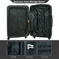 thumbnail image 3 of Travelhouse 3 Piece Hardside Luggage Sets Lightweight Suitcase with TSA Lock Spinner Wheels 20in24in28in.（Black）, 3 of 7