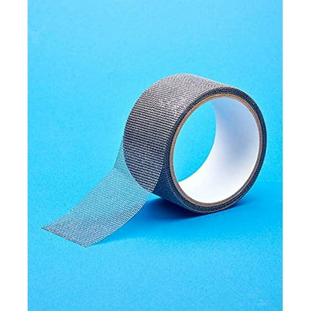 - Window & Door Fiberglass Mesh Screen Instant Repair Tape (30 Feet, Silver)